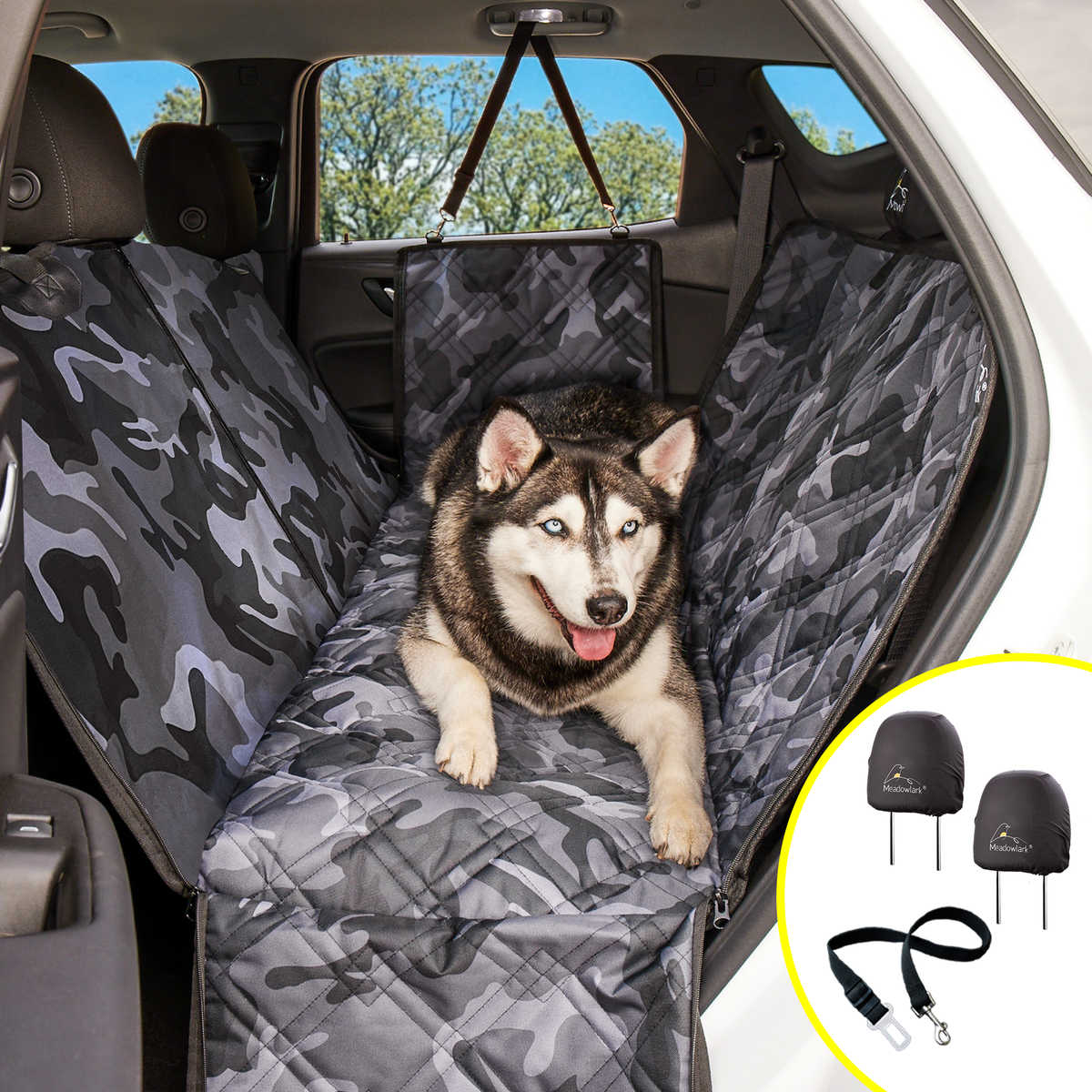 Camo dog hot sale seat cover