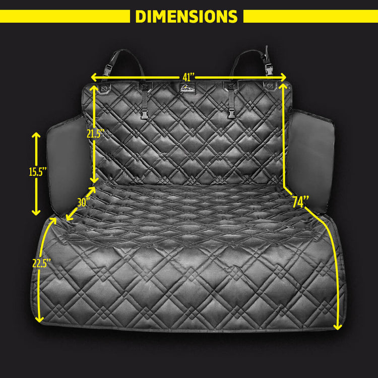 Picture of meadowlark Cargo Liner Protector with dimensions.