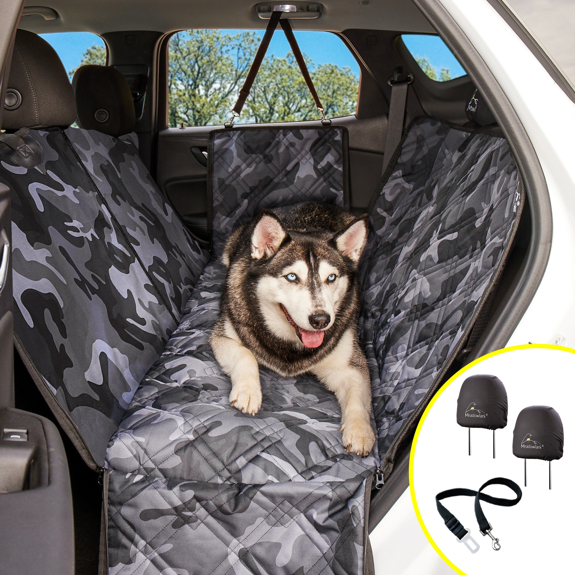 Dog Car Seat Cover Waterproof Hammock for Cars Trucks and SUVs